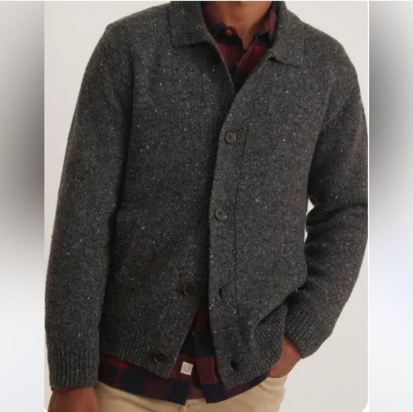 Marine Layer Wool and Alpaca Blend Parker Cardigan - Picture 1 of 9